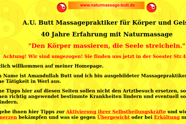 naturmassage-butt.de - Masseur Werl