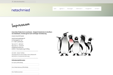 netschmied.de/internet-seiten-gestaltung-webdesign-leverkusen/kontakt/impressum - Web Designer Leverkusen