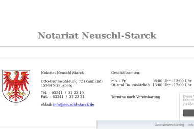 neuschl-starck.de - Notar Strausberg