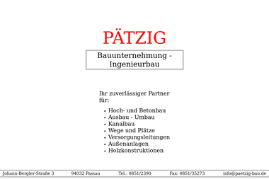 paetzig-bau.de - Straßenbauunternehmen Passau