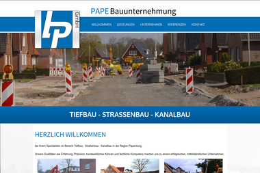 pape-bauunternehmung.de - Straßenbauunternehmen Papenburg