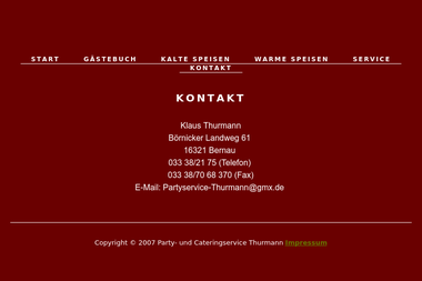 partyservice-thurmann.de/kontakt.html - Catering Services Bernau Bei Berlin