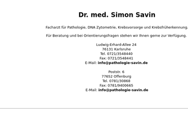 pathologie-savin.de - Dermatologie Offenburg