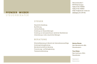 pfender-wieber.de - Steuerberater Bad Saulgau