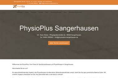 physioplus-sangerhausen.de - Masseur Sangerhausen