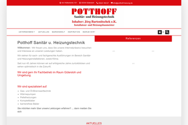 potthoff-heizung.de - Heizungsbauer Gütersloh