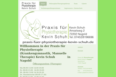 praxis-fuer-physiotherapie-kevin-schuh.de - Masseur Nagold