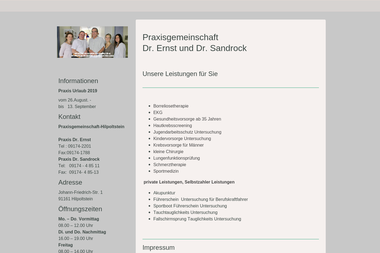 praxisgemeinschaft-ernst-sandrock.de - Dermatologie Hilpoltstein