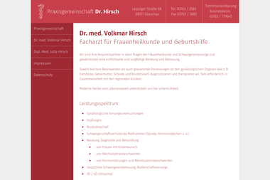 praxisgemeinschaft-hirsch.de/volkmar-hirsch - Dermatologie Glauchau