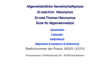 praxis-hieronymus.de - Dermatologie Schriesheim