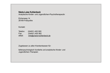 praxis-kuhlenbeck.de - Psychotherapeut Friesoythe