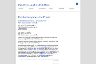 praxis-mann.de - Psychotherapeut Erlangen