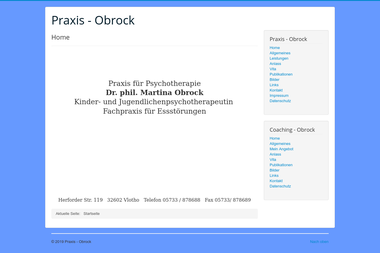 praxis-obrock.de - Psychotherapeut Vlotho