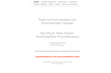 psychotherapie-fischer.eu - Psychotherapeut Tübingen