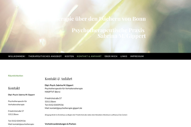 psychotherapie-gippert.de/kontakt-anfahrt - Psychotherapeut Bonn