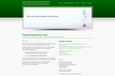 psychotherapie-muetz.de - Psychotherapeut Rottweil