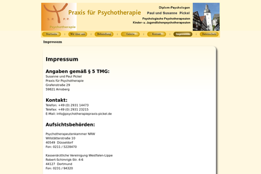 psychotherapiepraxis-pickel.de/impressum.html - Psychotherapeut Arnsberg