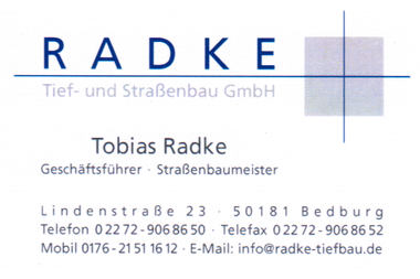 radke-tiefbau.de - Straßenbauunternehmen Bedburg