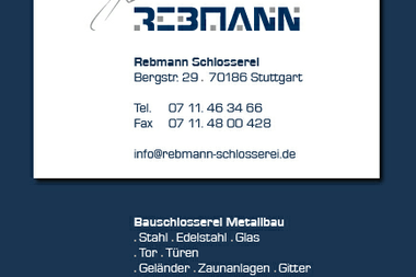 rebmann-schlosserei.de - Schweißer Stuttgart