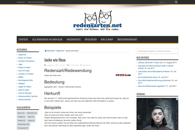 redensarten.net/jacke-wie-hose - Schneiderei Neu-Ulm