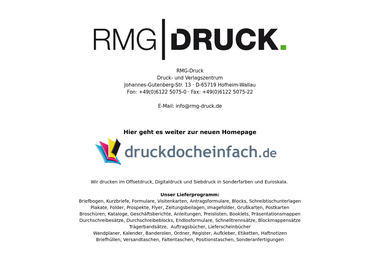 rmg-druck.de - Druckerei Hofheim Am Taunus