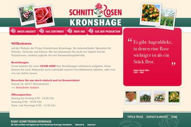 rosen-kronshage.de - Blumengeschäft Drensteinfurt