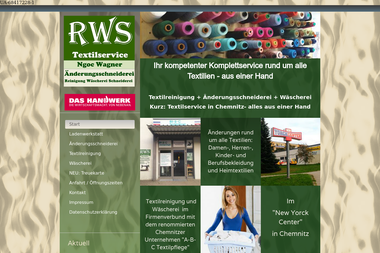 rws-textilservice.de - Chemische Reinigung Chemnitz