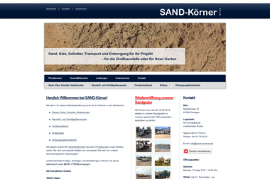 sand-koerner.de - Containerverleih Erlangen
