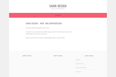 sanik-design.de - Online Marketing Manager Witzenhausen