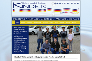 sanitaer-heizung-kinder.de - Klimaanlagenbauer Wülfrath