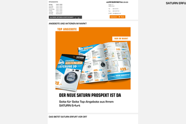 saturn.de/webapp/wcs/stores/servlet/MultiChannelMarketInfo - Anlage Erfurt