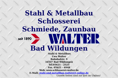 schlosserei-walter.de - Stahlbau Bad Wildungen