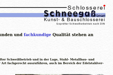 schneegass-schlosserei.de - Schlosser Schopfheim