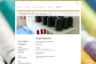 schneiderei-goldnaht.de/impressum - Schneiderei Berlin