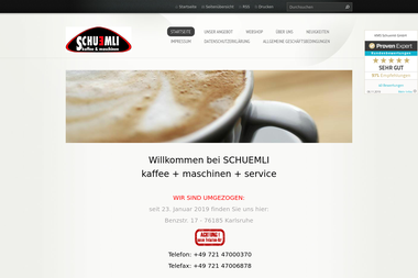 schuemlikaffee.com - Kaffeemaschine Stutensee