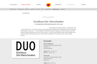schwaebisch-media.de/medien-und-marken/dienstleistungen/druckhaus-ulm-oberschwaben - Druckerei Ulm