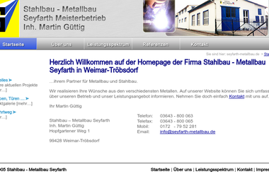 seyfarth-metallbau.de - Stahlbau Weimar