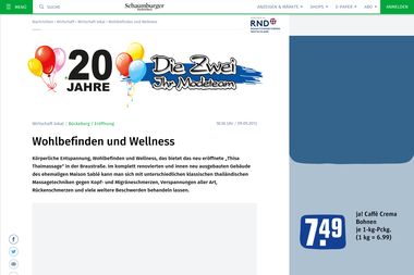 sn-online.de/Nachrichten/Wirtschaft/Wirtschaft-lokal/Wohlbefinden-und-Wellness - Masseur Bückeburg