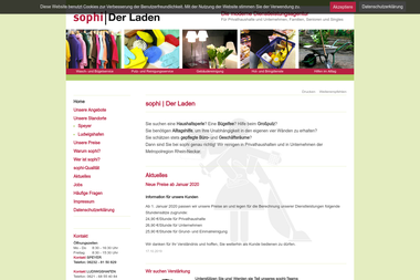 sophi-der-laden.de - Reinigungskraft Wiesloch