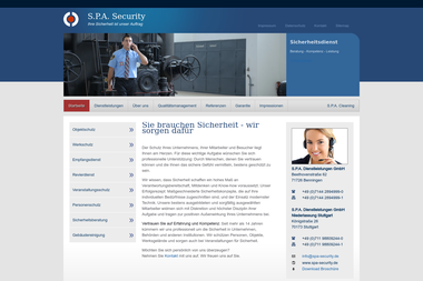 spa-security.de - Sicherheitsfirma Stuttgart