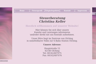 steuerberatung-keller.de - Steuerberater Olching