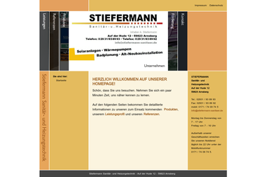 stiefermann-sanitaer.de - Wasserinstallateur Arnsberg