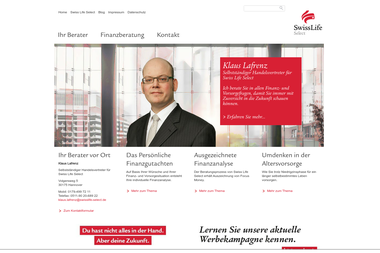 swisslife-select.de/klaus-lafrenz - Finanzdienstleister Hannover