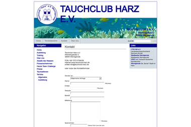 tauchclub-harz.de/kontakt - Tauchschule Wernigerode