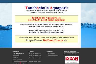 tauchschule-aquapark.de - Tauchschule Moosburg An Der Isar