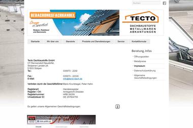 tecto-dach.de/impressum.html - Baustoffe Radebeul