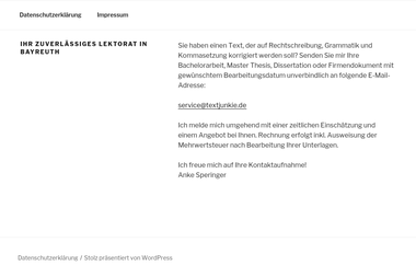 textjunkie.de - Marketing Manager Bayreuth