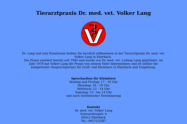 tierarzt-eberbach.de - Tiermedizin Eberbach