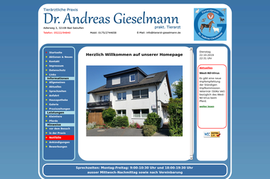 tierarzt-gieselmann.de - Tiermedizin Bad Salzuflen