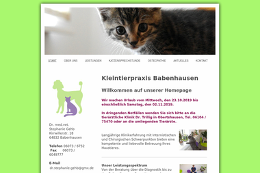 tierarztpraxis-drsgehb.de - Tiermedizin Babenhausen